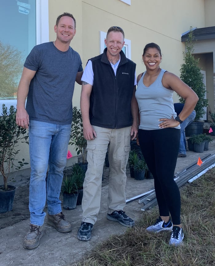 Shawn with the hosts of HGTV's 100 Day Dream Home